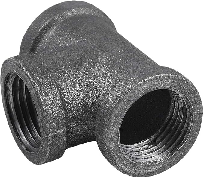 20 Pack 3/4 Inch Tee Threaded Pipe Fittings, Cast Pipe Fittings for DIY Furniture Decorative, Steampunk Industrial Vintage Style.