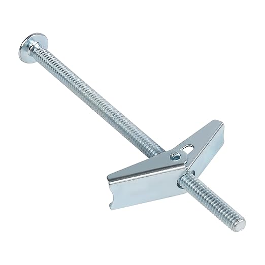 HASWARE Toggle Bolt Zinc Plated Steel and Wing Nut for Hanging Heavy Items on Drywall 1/4x5 (8 Pack)