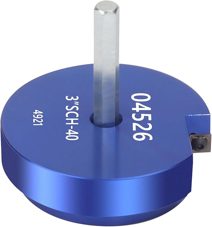 XJX PPR300 PVC Pipe Reamer, 3" Head Aluminum PVC Fitting Saver Fit Into Standard 1/2" Drill and 3/8" Hex Shaft