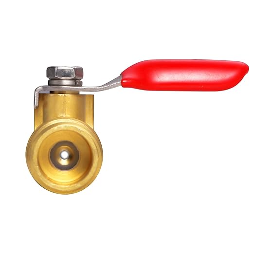 2 PCS Brass Water Mini Ball Valve Shut Off Switch, 1/4" NPT Male Thread x 3/8 INCH Hose Barb Pipe Tubing Fitting Coupler, 180 Degree Operation Handle