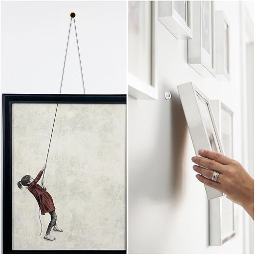 KURUI Wall Anchors Kit for Hanging Wall Art Decor/Picture Frame, Replace Picture Hanging Nails with Dry Wall Anchors, 270Pcs Picture Hangers and Screws Assortment Kit for Drywall Concrete Brick