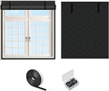 Thermal Window Cover for Wintern, Window Insulation Kit Blackout Oxford Curtain, Thicken Warm Waterproof Attic Insulation Blanket, Draft Blocker in Home RV 38 39 47 57 62 63in(Black,34x87in)