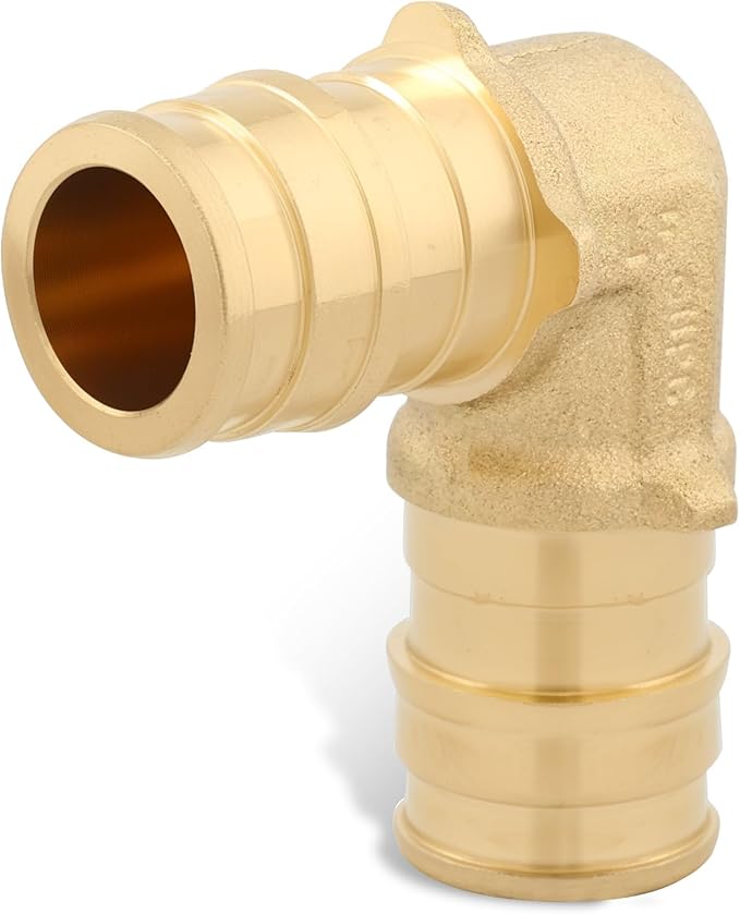 PEX-A Expansion Fittings Combo Pack – 1/2 Inch Tee & Elbow, 10 Pack (5 Tee + 5 Elbow), Lead-Free Brass, Compatible with PEX-A Expansion Systems
