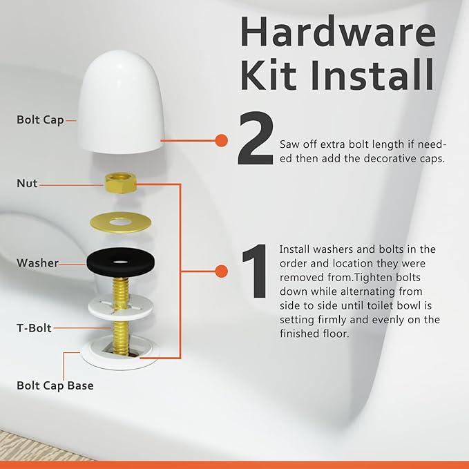 Toilet Flange Repair Kit with Extra Thick Wax Ring for Toilets Install or Leaking Toilet Wax Ring Replacement Kit Include Mounting Hardware Fits 3-inch or 4-inch Waste Lines