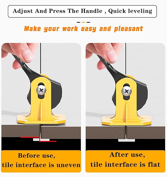Tile Leveling System Kit 1/8 Tile Spacers Reusable 50pcs Leveler Tile Tools for Installation+50pcs Replaceable Spare Steel T-Pin Upgraded Adjustable Fit 8-12mm Tile Floor Leveling Compounds Set