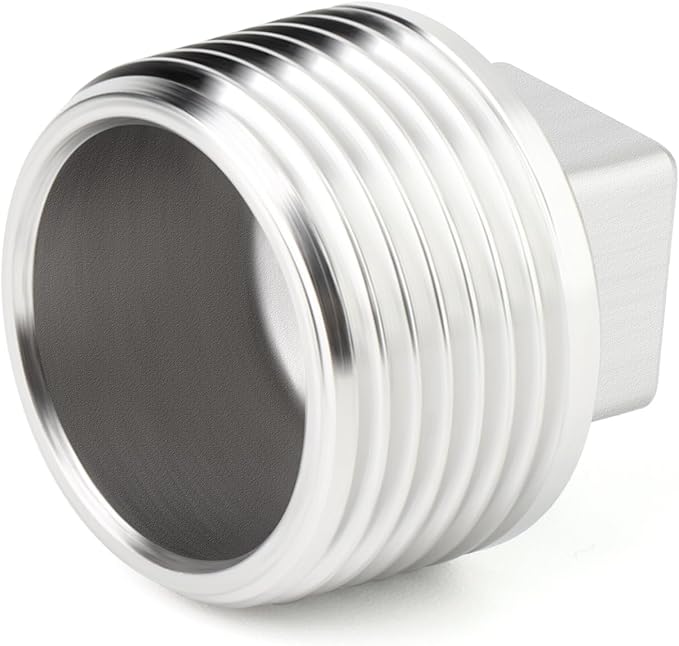 TAISHER 10PCS 304 Stainless Steel Outer Square Thread Socket Pipe Plug Fitting 3/4" NPT Male