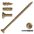 #10 x 3 Inch Deck Screws (59Pcs) 1lb. Carbon Steel, Yellow, Flat Head, Rust Resistant epoxy Coated, with T25 Star Bit