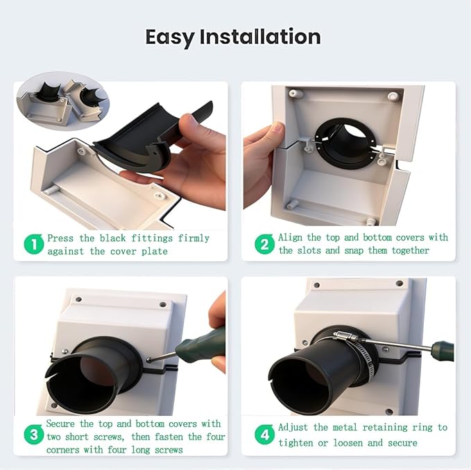 HVAC Wall Penetration Cover & Line Set Cover Kit - Professional Seal and Protection Sleeve for Indoor & Outdoor Mini Split Air Conditioner Pipes Outlet Retrofit 2-3/8", Gray