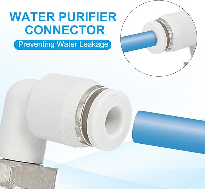 PATIKIL Push to Connect Fitting, 10 Pack Pneumatic Air Elbow Quick Connector 1/4"PT Male Thread x 4mm Tube 90 Degree Connect Tubing Elbow Air Tube Fitting Pneumatic Quick Adapter, White