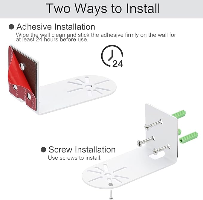 Adhesive Camera Wall Mount for eufy Security Indoor Cam E220 and Solo IndoorCam P24 (2 Pack)
