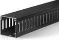ZhiYo 2x2inCable Raceway, 6.6ft (2xL3.3ft) Server Rack Cable Management Under Desk Cord Organizer, Electrical Safe PVC Cable Channel Open Slot Wire Raceway for Network/PC/TVs, Wire Duct Black