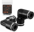 1/2" OD Push to Connect Fittings – Air Line Elbow Connectors, Quick Connect Pneumatic Fittings, Push Lock Air Hose Fittings for Compressor, Air Tools & Tubing (10 PCS)