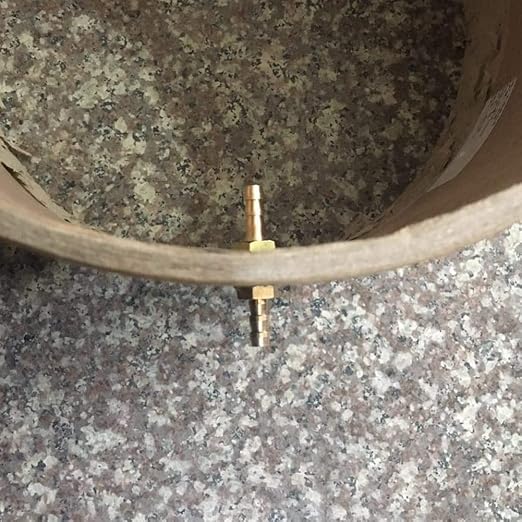 Joywayus 3/16'' Hose Barb Thru-Bulk Head Fuel Hex Union Fitting Intersection/Split Brass Water/Fuel/Air