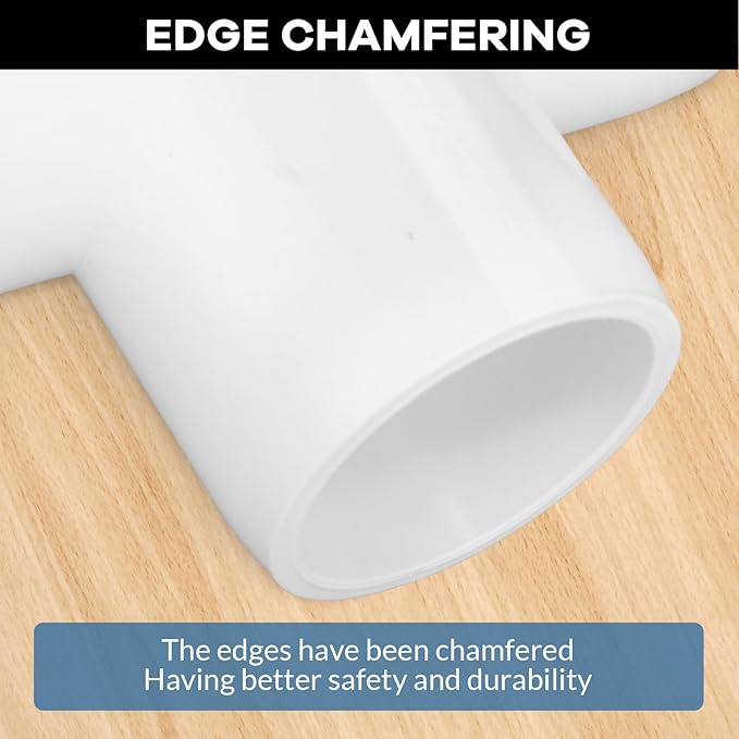 12-Pack 3/4 inch 5 Way PVC Fitting Elbow Furniture Grade Pipe Connector for DIY PVC Shelf Greenhouse Support Structure Frame