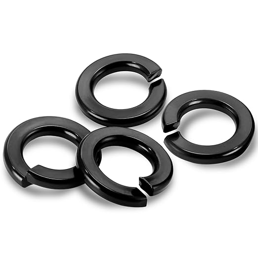 Mellewell M10 Lock Washer Spring Lock Washer, 304 Stainless Steel 18-8, Black Finish, Pack of 20