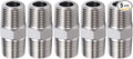 JoyTube 3/4" Male to 3/4" Male NPT Hex Nipple, 304 Stainless Steel Threaded Pipe Fittings (Pack of 5)