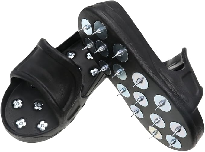 Anti-Slip Spiked Shoes for Epoxy Floors, Resinous Coatings, Self-Leveling Compound, and Paint-X-Large