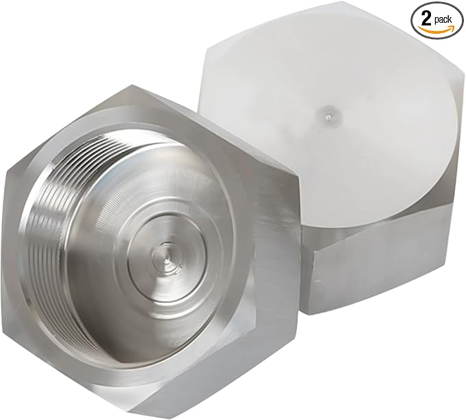 Stainless Steel 304 Hex End Cap 1/4" NPT Female Pipe Fitting 2pcs