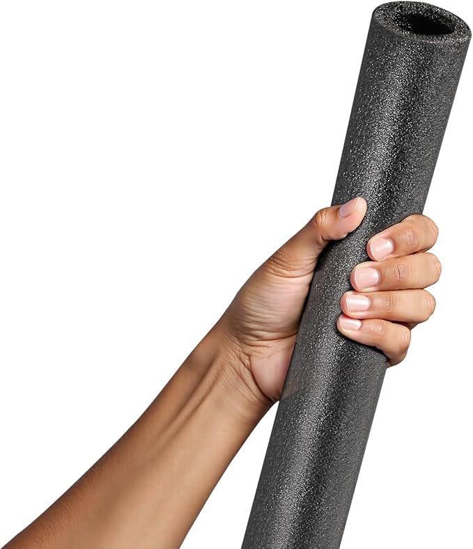 MECCANIXITY Foam Tube Sponge Protective Sleeve Black Seal Sleeve Polyethylene Pipe 40x60mm(1.57x2.36 Inch) for Pipe Insulation, Pack of 2
