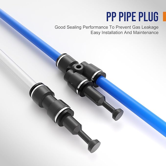 25pcs 3/8" Push to Connect Fittings, 3/8 inch OD Dot Air Line Fittings Pneumatic Air Hose Tubing Quick Connects Kit (Tee, Straights, Elbow, Splitters,Plugs)