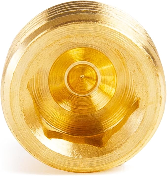 ChillWaves Brass Pipe Fitting Kit, Internal Hex Head Socket Pipe Plug Fitting，5 × 1/8" NPT，5 × 1/4" NPT，5 × 3/8" NPT，5 × 1/2" NPT Male，Thread Adapter(20-PACK)