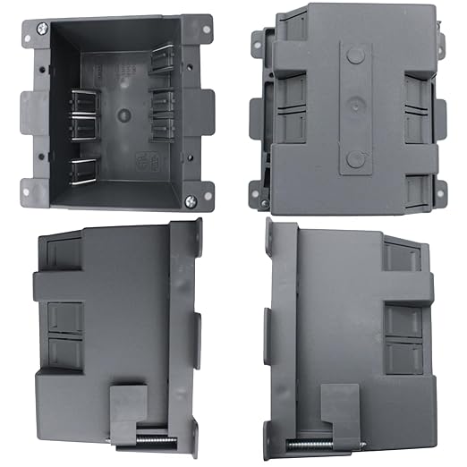 2 Gang Electrical Box,Electrical Outlet Boxes Plastic 26 Cubic inch,Plastic Junction Box for Switches(6 Pack),Double Gang Electrical Box,ETL Tested for Home Improvement