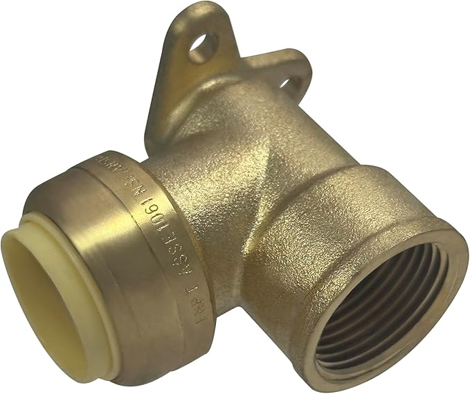 XFITTING Push Fit 3/4 Inch x 3/4 Inch Female NPT Elbow with Drop Ear, 10 Pieces