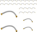(30 Pack) Seelink 12-Inch Stainless Steel Flexible Water Heater Hose, 1/2" Push-Fit x 3/4" FIP, Push-to-Connect for Copper, PEX, and CPVC