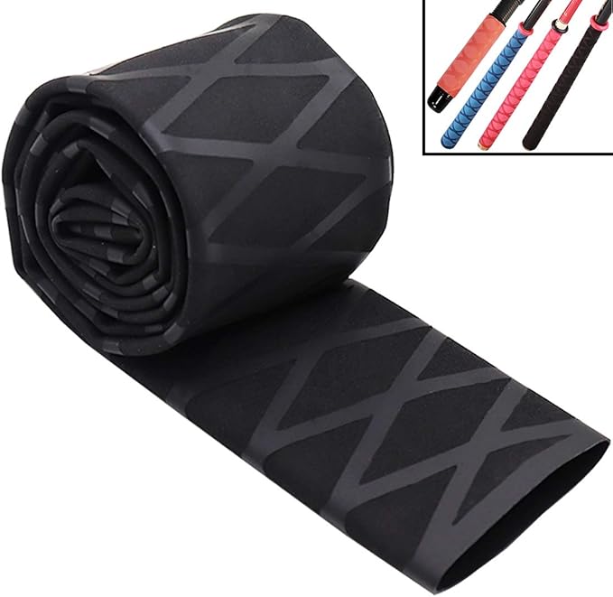 QBGTFAK15MM X-Tube Heat Shrink Sleeve Tubing for Rod Handle Cork Non Slip Waterproof Insulation 1 Meter Black (Black, 15mm)
