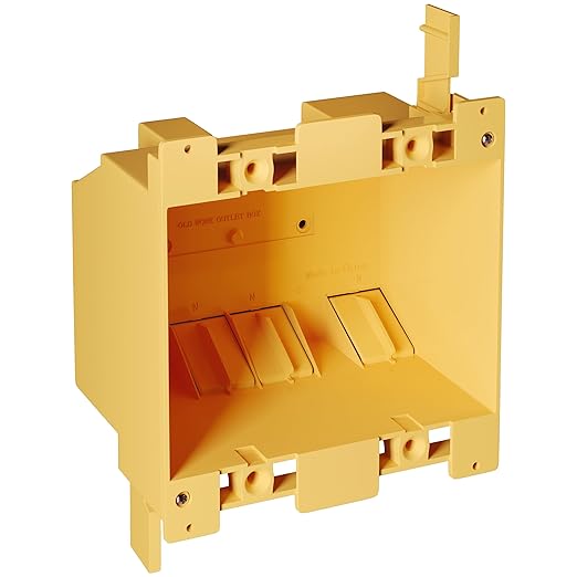 Inlight 2 Gang Electrical Outlet Box, 25 Cubic Inch Junction Box, Old Work Box, UL Listed, 12-Pack, IN-0501-5-12