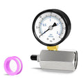 0-30PSI Gas Test Pressure Gauge, 2" Dial Size, 3/4" FNPT Connection, -3-2-3% Accuracy, Brass Valve, Chrome Plated Steel Body Assembly, for as Well as Gas line, air Circuit, Pressure Test