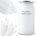 1 Inch x 25 ft Foam Backer Rod for Gaps Joints Concrete Crack Filler Caulk Saver Bulk Foam Backing Rod Concrete Filler Rope for Weather Stripping Door Seal (White)