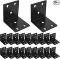 20 Pcs Metal Corner Braces, 2in L Brackets for Wood, 90 Degree Heavy Duty Wide Corner Black Metal Corner Bracket for Wood Furniture Bed Chair