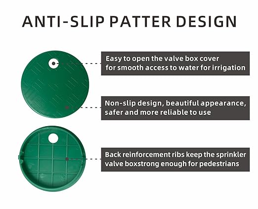 2 PCS Valve Box Cover Lid ID 5.5" OD 6" for Sprinkler Irrigation System, Only Compatation with ID 5.5" Sprinkler System Covers Outdoors (5.5 inch)