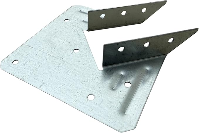 Sandbaggy U-Shaped Hurricane Tie - Hot Dipped Galvanized, 18 Gauge - Structural Wood Framing Connectors for Rafters, Trusses, Deck Joists (U-Shaped, 25, Count)