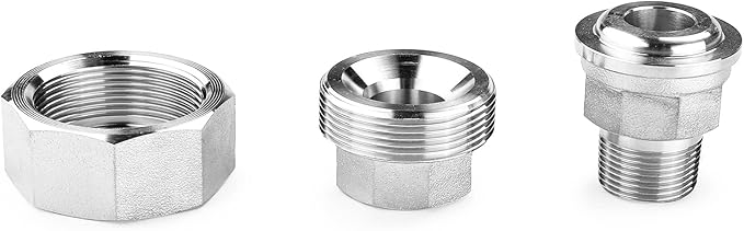 Stainless Steel 304 Cast Pipe Fitting, Union, 3/4" NPT Female x 3/4" NPT Male, 1pc