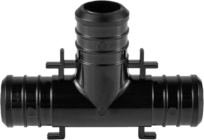 10-Pack EFIELD Pex Fittings Poly PPSU Barb Crimp 1/2" X 1/2" x1/2" Tee With Position Tab, ASTMF2159(PPSU1807007)