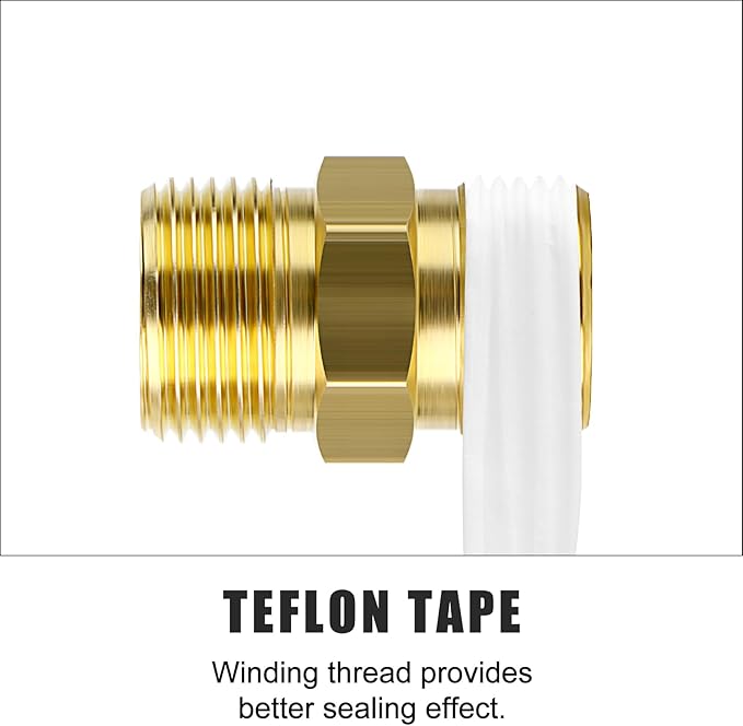 GASHER 5PCS Brass Compression Tube Pipe Fitting Connector, 12mm Tube OD Connector