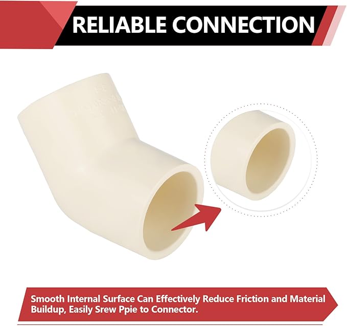 200-PACK EFIELD CPVC Elbow,3/4" Slip x Slip 45-Degree Elbow Fitting,(CPVC008-20-200PCS)