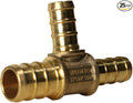 XFITTING 1/2 inch x 3/8 inch x 3/8 inch Pex Tee, Pex B Reducing Tee Crimp Version 25-5-3=25X, 25 Pieces