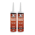 Liquid Rubber Caulk - Hybrid Silicone Adhesive and Protective Sealant, Clear, 2 Pack