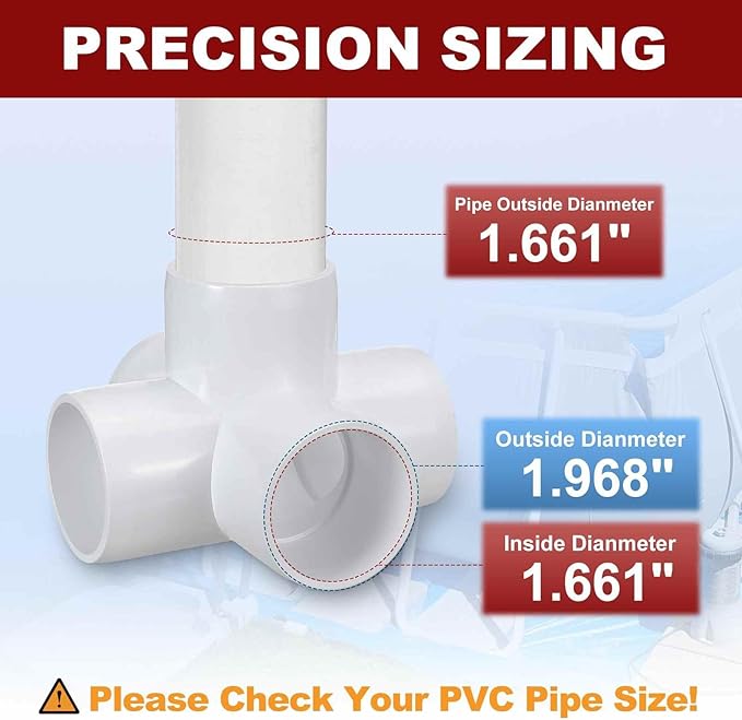 2Pcs 1 1/4" Elbow PVC Fitting, SCH40 5-Way Cross Furniture Grade PVC Pipe Fitting, DIY Corner Elbow Connector for Building Furniture, Greenhouse Frame Connection, Socket x Socket