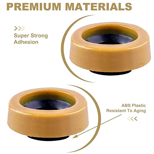 Extra Thick Toilet Wax Ring Replacement Kit, 2 Sets Wax Ring for Toilet For New Install or Re-seat, Universal Wax Ring Kit for Toilet with Flange and Bolts, Fits 3" & 4" Waste Lines, Easy Installation