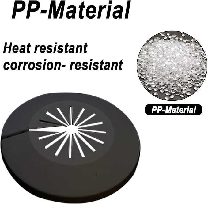 1 Piece Pipe Cover Flange Decoration Fit 0.59 to 1.77 inch Outer Diameter Pipe (15-45mm), PP Plastic Radiator Escutcheon Plate, Plumbing Cover Plates for Floor Wall Tube Decor, Black