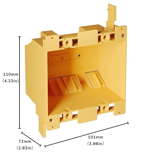 Inlight 2 Gang Electrical Outlet Box, 25 Cubic Inch Junction Box, Old Work Box, UL Listed, 12-Pack, IN-0501-5-12