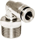 Beduan Brass BPL Push to Connect Air Fittings Elbow 1/4" Tube OD x 1/2" NPT Male 90° Degree Adapter
