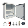Outdoor Weatherproof Enclosure Electrical Box - 23.6x15.7x11.8 Outdoor Network Enclosure Exterior Box Ventilated Enclosure hinged Outdoor Galvanized Electrical Ventilation Design(600 * 400 * 300mm)