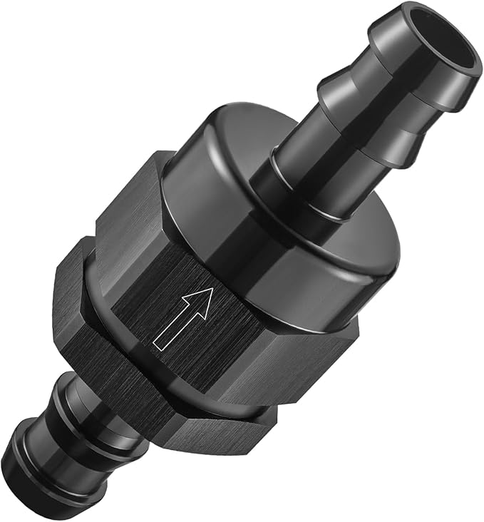 EVIL ENERGY 1/2" Check Valve, One Way Non-Return Valve Fitting Aluminum Black