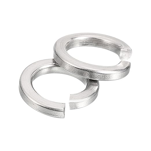 uxcell 60 Pcs Spring Lock Washer, M10 Split Lock Washer Assortment 316 Stainless Steel Lock Washers for Screws Bolts Nuts, Silver