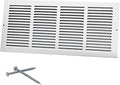 20"W x 8"H [Duct Opening Size] Steel Return Air Grille, Air Return Vent Cover for Ceiling and Sidewall - HVAC Air Vent Covers - [Outer Dimensions: 21.75"W x 9.75"H]